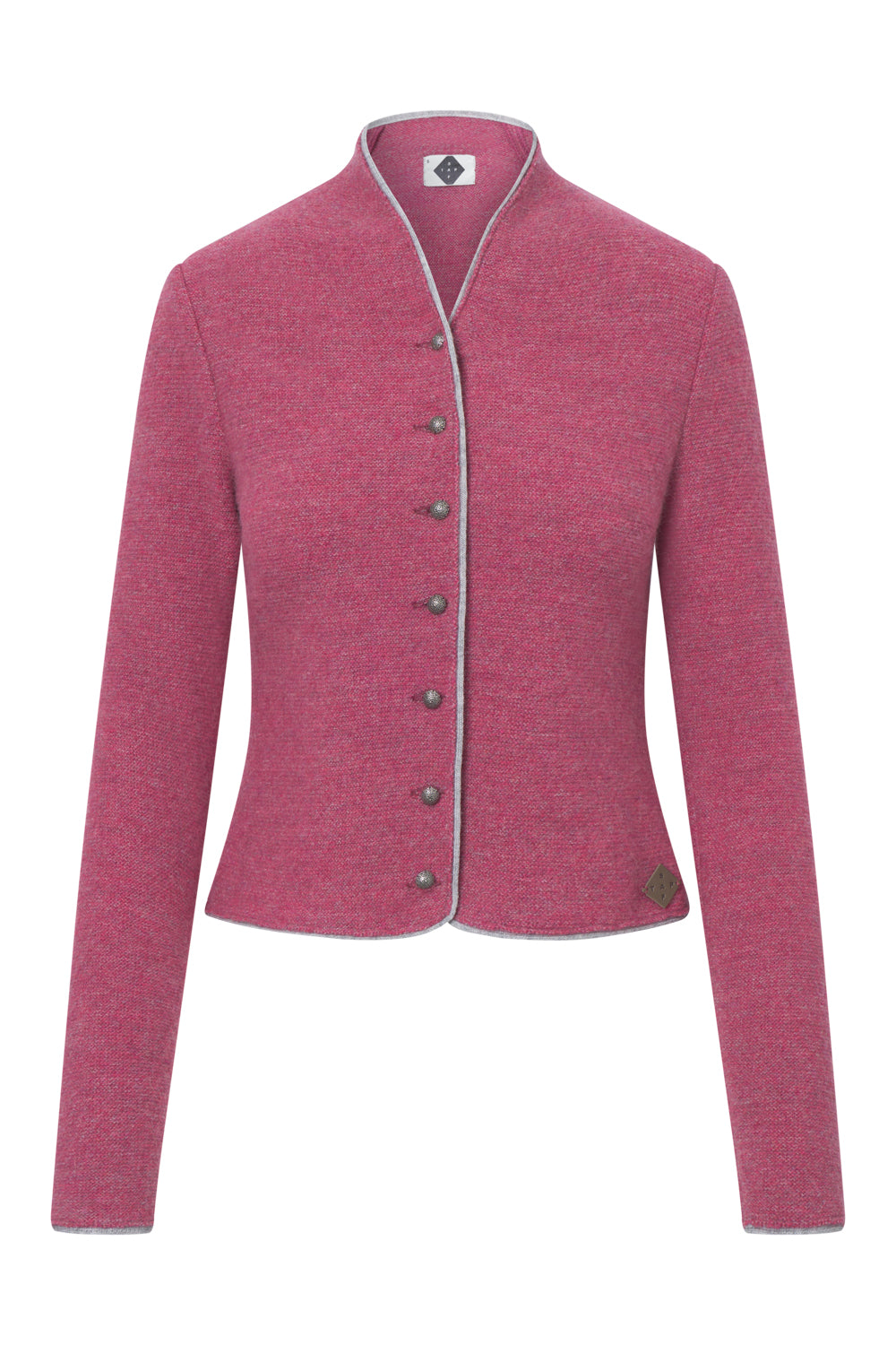 Stapf Damen Trachtenjacke DORIKA – 100% Schurwolle, tailierte Strickjacke, nachhaltig – Pink– 88737007-401