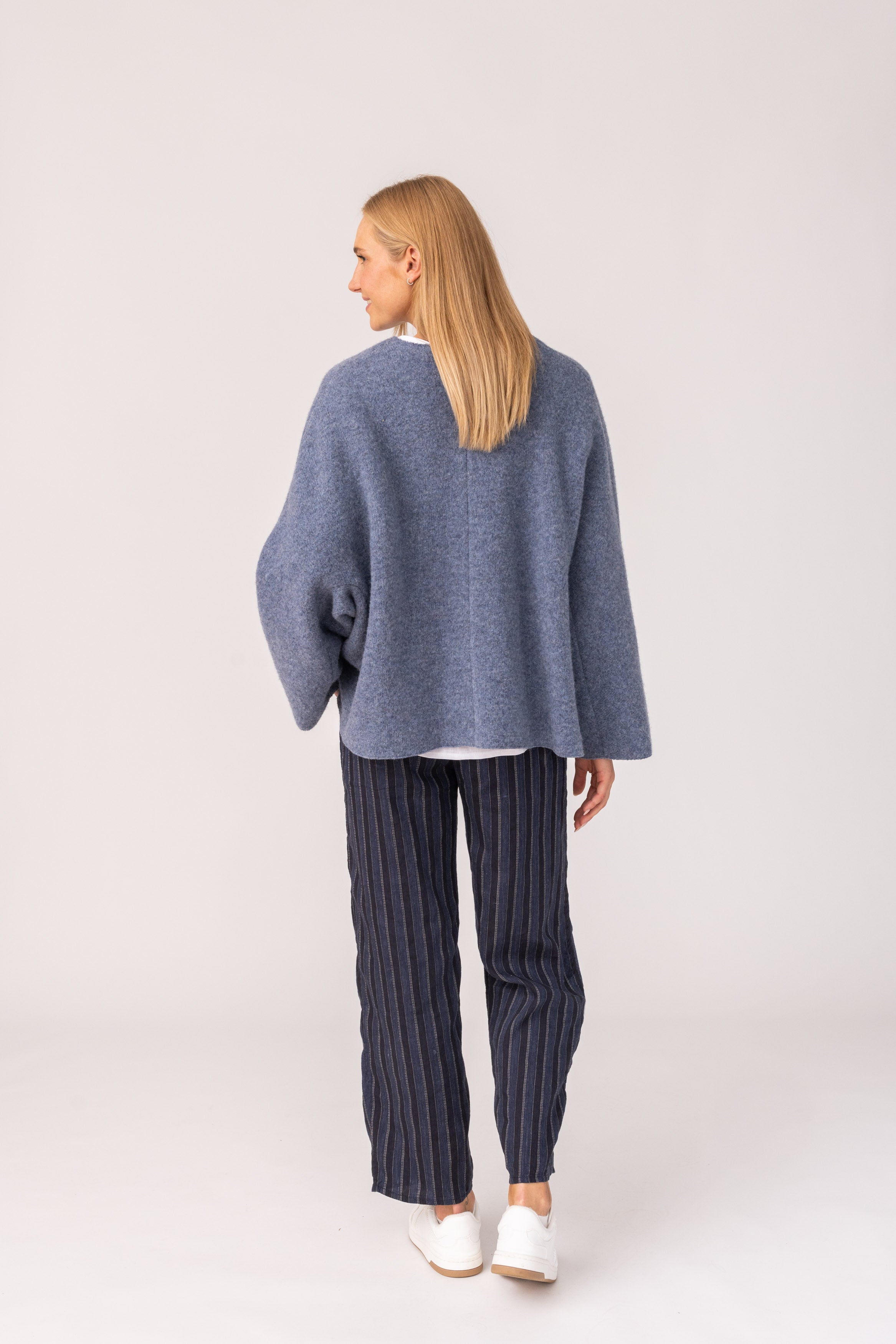 Damen Jacke Jule - 50721010 - 615 - Lammwolle - Natürlich Nachhaltig - Blau