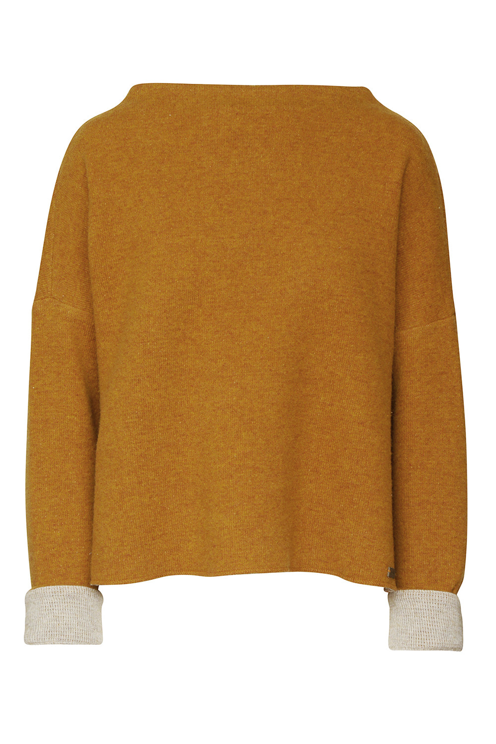 Damen Pullover – Boxy Fit, Doubleface-Walk aus 50% Lammwolle & 50% GOTS-zertifizierter Baumwolle-88760300-303