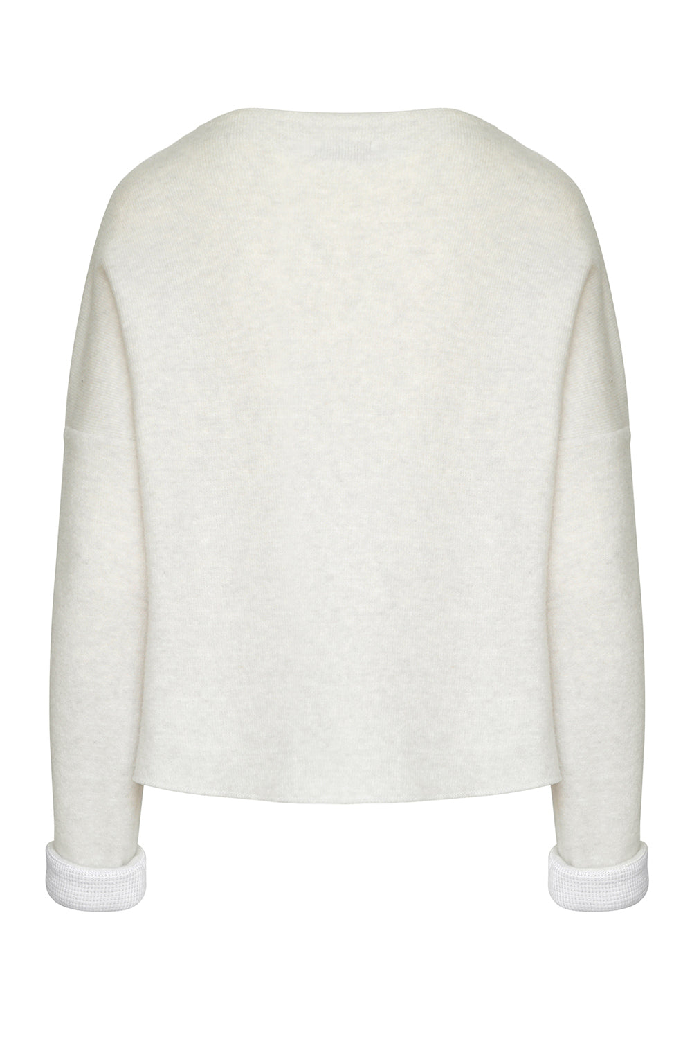 Damen Pullover – Boxy Fit, Doubleface-Walk aus 50% Lammwolle & 50% GOTS-zertifizierter Baumwolle-88760300-111