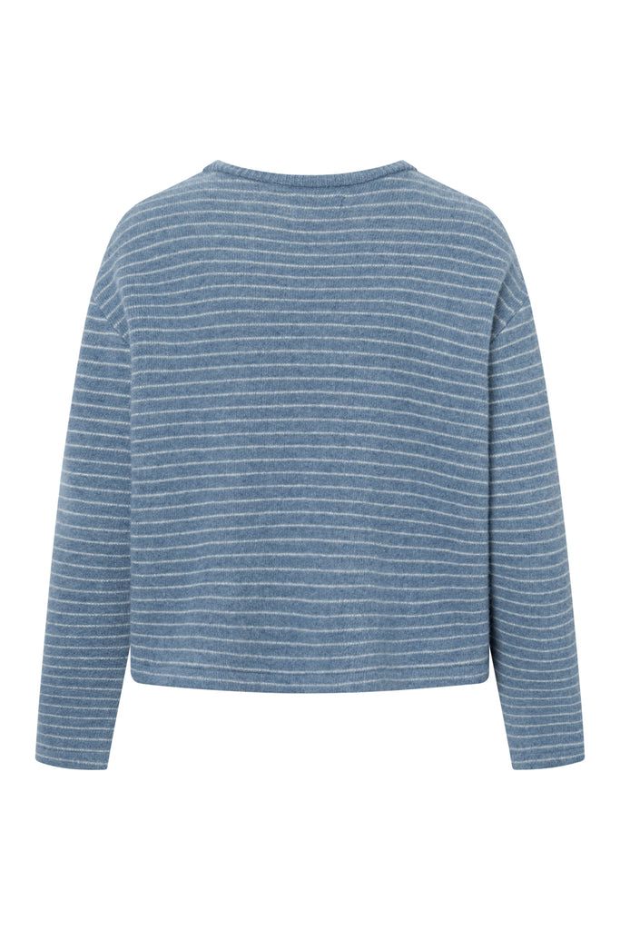 Women Pullover - Nea-50763500-6210- blue - 50% cotton & 50% lambswool - naturally sustainable