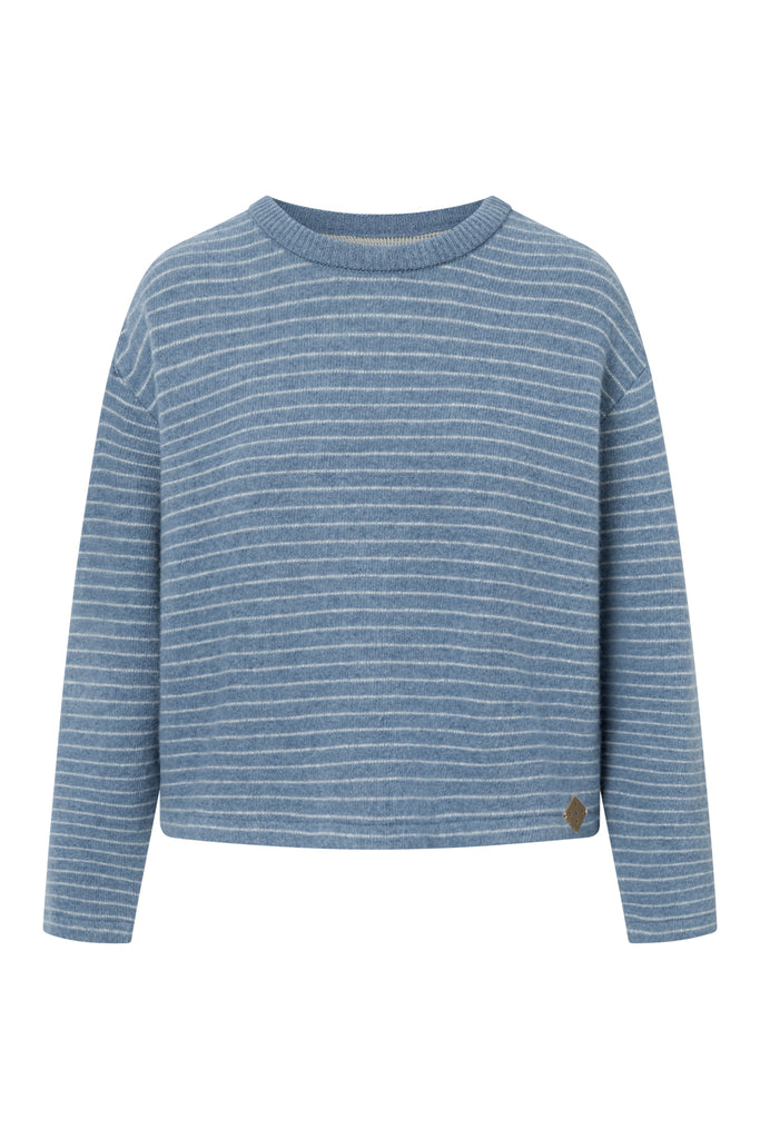 Women Pullover - Nea-50763500-6210- blue - 50% cotton & 50% lambswool - naturally sustainable