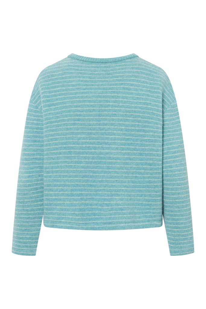 Women Pullover - Nea-50763500-7601 - blue - 50% cotton & 50% lambswool - naturally sustainable