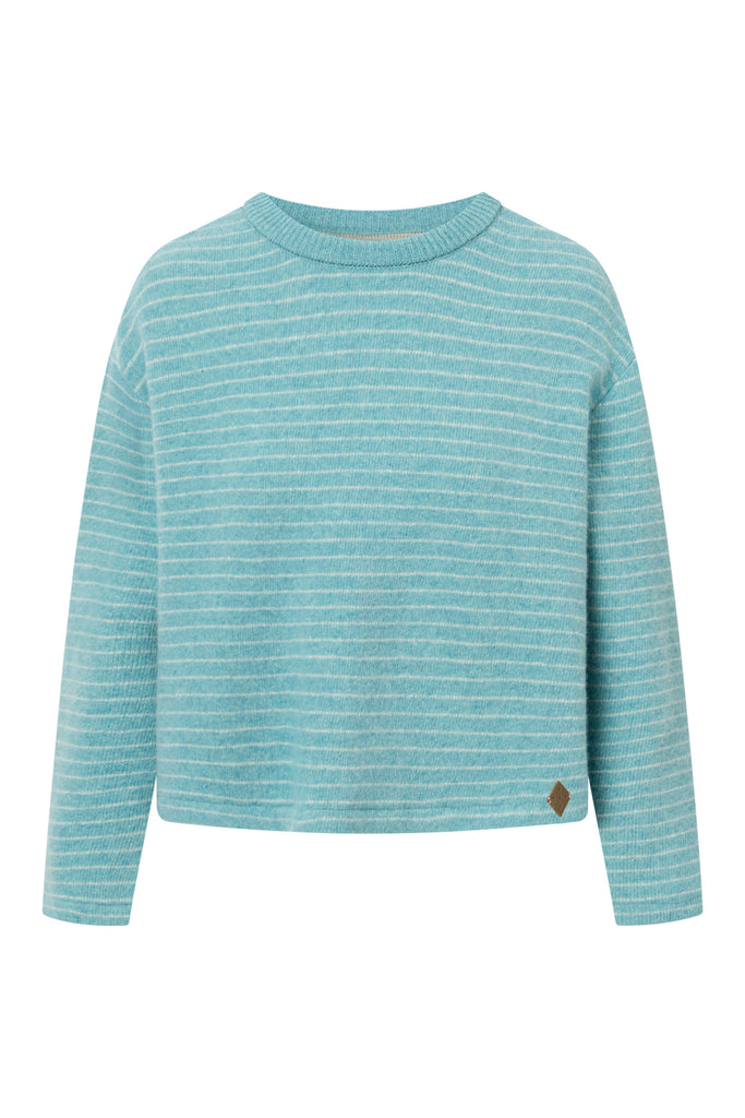 Women Pullover - Nea-50763500-7601 - blue - 50% cotton & 50% lambswool - naturally sustainable