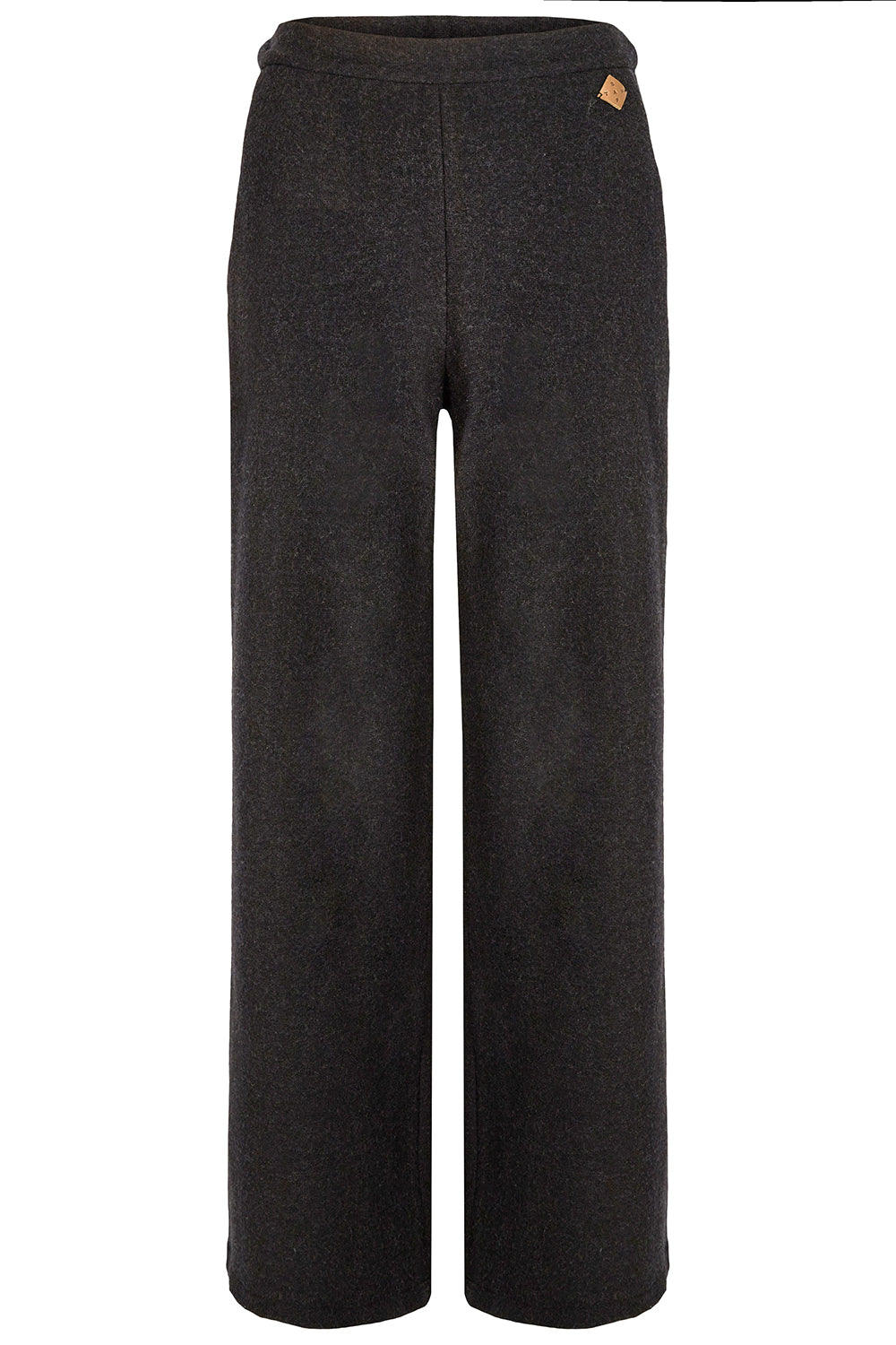 Womens Pants Pauline - 50% virgin wool & 50% cotton , naturally sustainable, Pants - Dark grey - 30714806 - 990