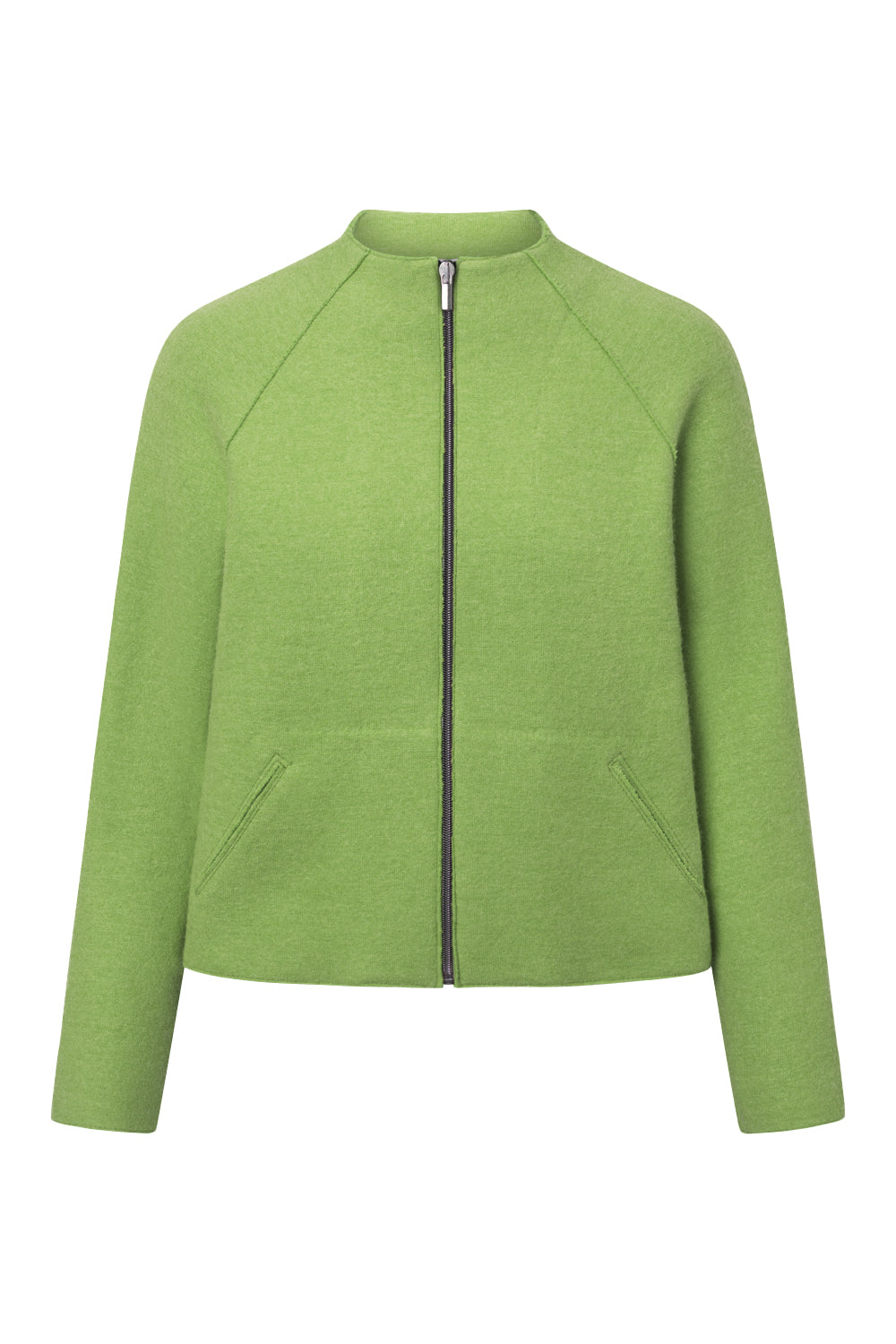 Womens Jacket Sissi - 50% virgin wool & 50% cotton, naturally sustainable, sportive Jacket - Green - 51724818-706